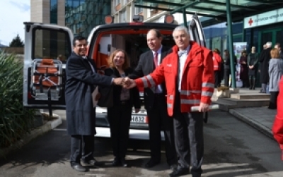 BCCBI THROUGH MAGEN DAVID ADOM OF ISRAEL DONATES AMBULANCES TO BULGARIAN RED CROSS