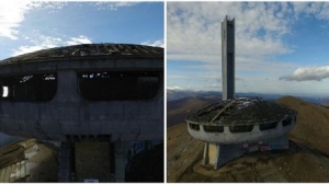 VIP Tourists Land on Buzludzha with a Helicopter